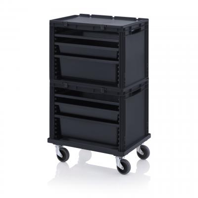 Antistatic ESD Drawer Container complete system 2 x Container equipped with: 2 x SB.H, 2 x W24-t, 2 x W84-t, 2 x W172-t, 1 x SB.RO ESD design - 666 ESD SB.S2+